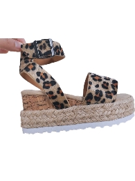 Free Shipping Kid's Cheetah & Cowhide Platform Sandals 