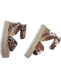 Free Shipping Kid's Cheetah & Cowhide Platform Sandals 