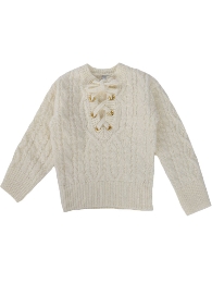 Wholesale Toddler Girl Cross Lace Sweater 