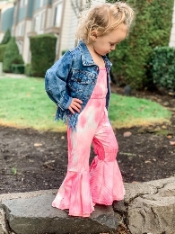 Wholesale Baby Girl Tie Dye Jumpsuit