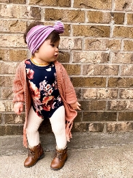 Hot Sale Mommy and Me Solid Color Fringed Cardigan