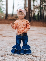 Golden Metallic Leopard Mommy and Me Sweater