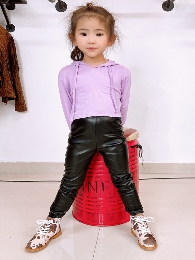 Wholesale Baby and Girl's PU Leather Legging