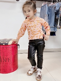 Wholesale Baby and Girl's PU Leather Legging