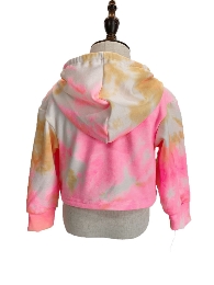 Wholesale Girl Tie-dye Short Fashion Hoodie