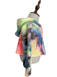 Wholesale Girl Tie-dye Short Fashion Hoodie