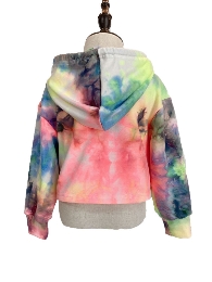 Wholesale Girl Tie-dye Short Fashion Hoodie