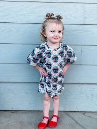 Wholesale Toddler Girl Short Sleeve T-shirt Dress