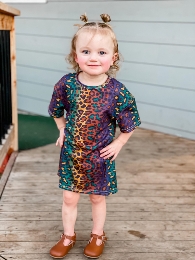 Wholesale Toddler Girl Short Sleeve T-shirt Dress