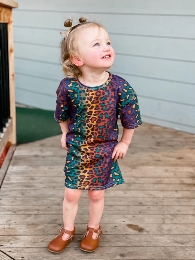 Wholesale Toddler Girl Short Sleeve T-shirt Dress