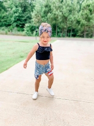 Wholesale Mommy&Me  4th of July Stars and Stripes Shorts