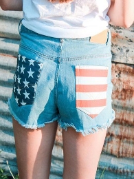 Wholesale Mommy&Me  4th of July Stars and Stripes Shorts