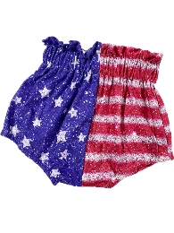 Wholesale 4th of July Kids' Half-half Bloomer