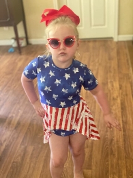 4th of July Hi-Lo Dress and Shorts Set