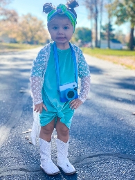  Kid's Velvet T-shirt Dress