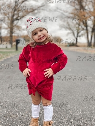 Wholesale Kid's Velvet T-shirt Dress