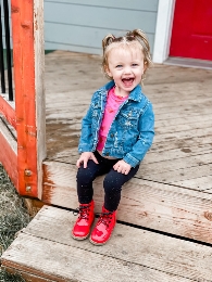 Kids' Pink Heart Mesh Top