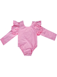 Wholesale Kid's Pink Color Long Sleeve Leos