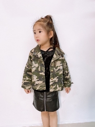 Wholesale Children Camo Denim Jacket