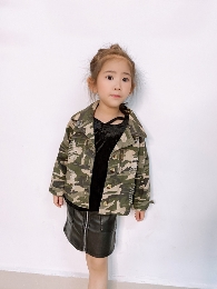 Wholesale Children Camo Denim Jacket