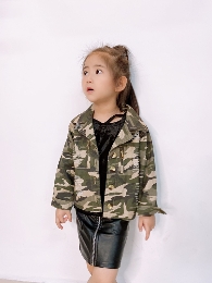 Wholesale Children Camo Denim Jacket