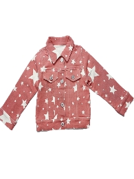 Wholesale Children's Pink Star Denim Jacket