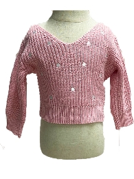 Kids' Pink cross back sweater