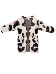 Wholesale Mom and Me Leopard Sherpa Cardigan