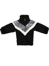 Kids' Size-Mom and Me Snakeskin White Black Sherpa Pullover