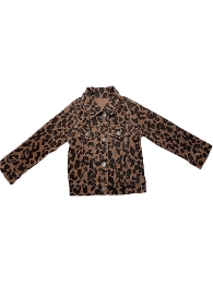 Wholesale Children's Leopard Denim Jacket