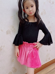 Girl's Velvet Swing Skirts