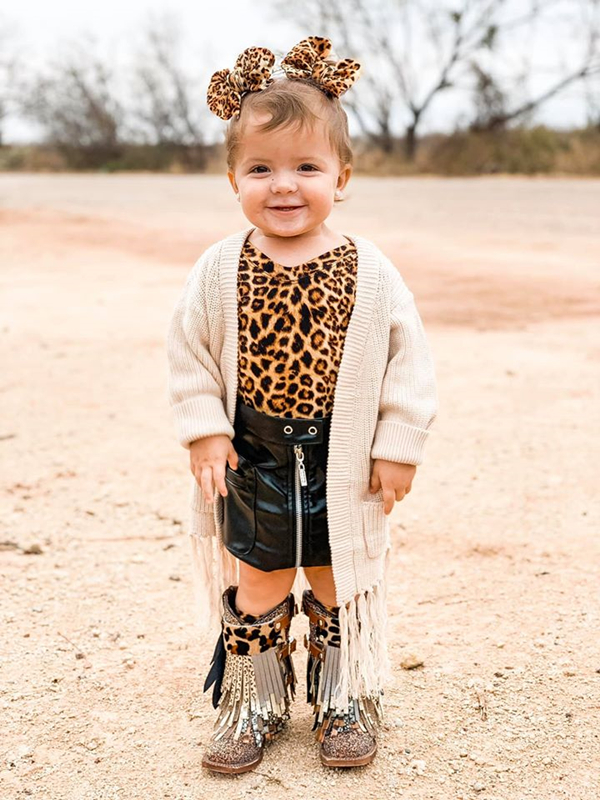 Solid color fringed cardigan