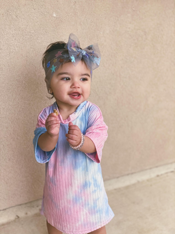 Wholesale Kid's Tie Dye T-shirt Dresses