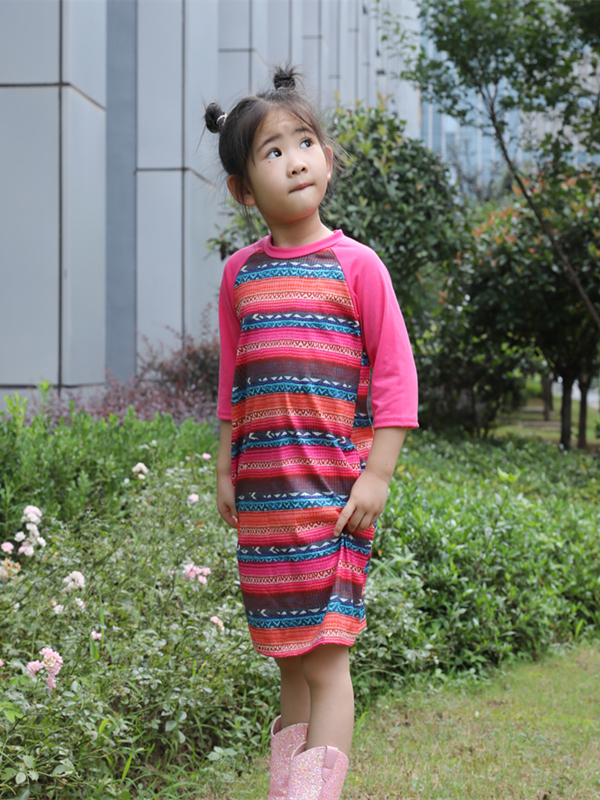 Kid's Raglan Sleeve T-shirt Dress