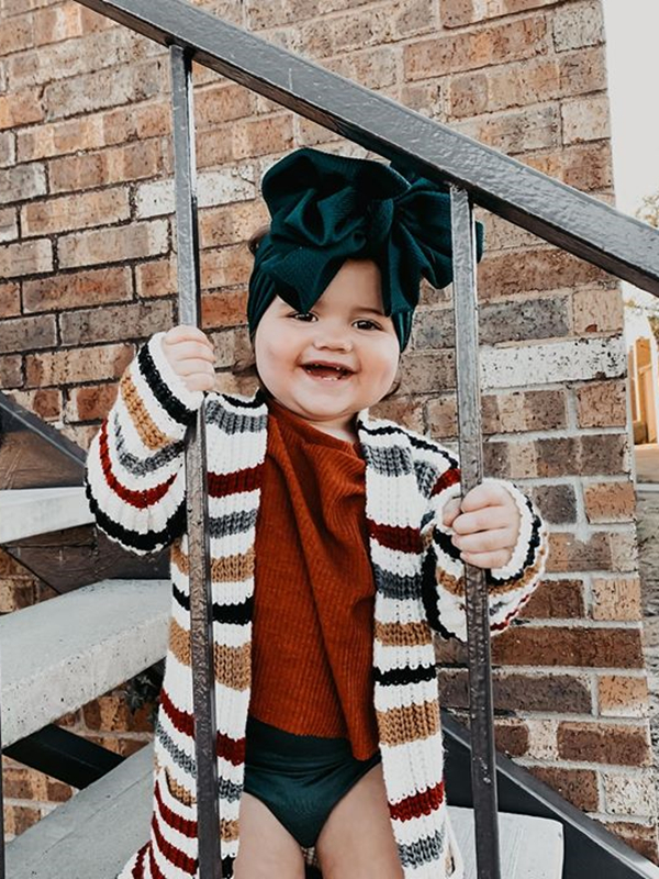 Mom and Me Cozy Stripe Sweater Cardigan