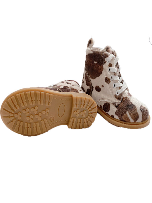 Free Shipping Children's brown cow boots 