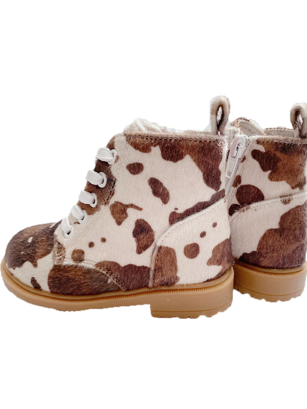 Free Shipping Children's brown cow boots 