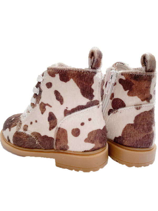 Free Shipping Children's brown cow boots 