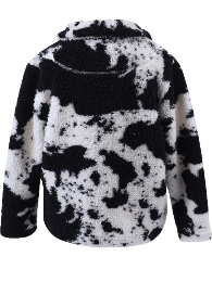 Wholesale Mom and Me Cow Print Sherpa Pullover