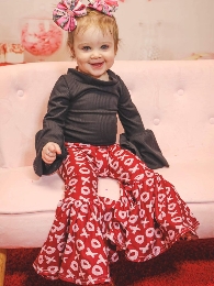 Wholesale Valentine's Day Girl's Bell Bottoms