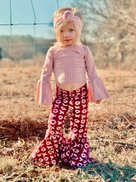 Wholesale Valentine's Day Girl's Bell Bottoms