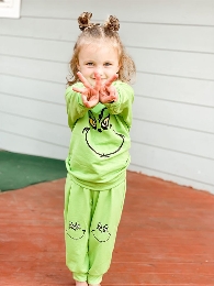 New Arrival Kid's Unisex Grinch Lounge Set