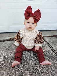 Kids Leopard Sleeve Sweater