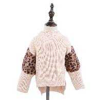 Kids Leopard Sleeve Sweater