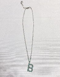 Turquoise Initial Necklace