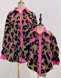 Restock kids size-Mom and Me Leopard Jacket