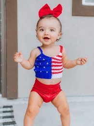 Mom and Me Patriotic Crochet Tops