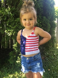 Mom and Me Patriotic Crochet Tops