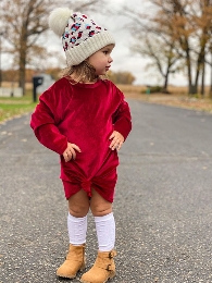 Kid's Size-Mom&Me Leopard Beanies with cc logo