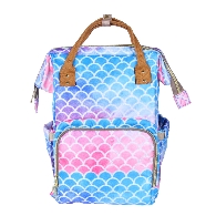 Fish scale diaper bag